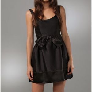 Silk Milly Black Dominique Dress with Bow